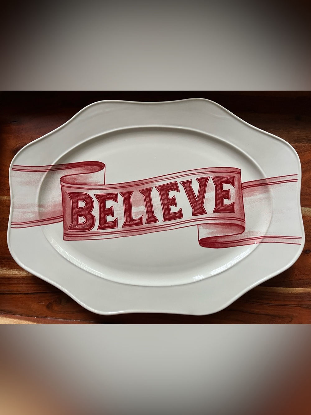 NWT • “BELIEVE” PLATTER